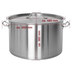 Nerezový hrnec 40 l s poklicí