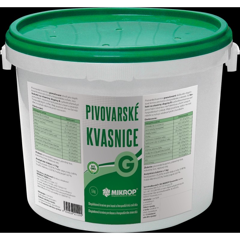 Pivovarské kvasnice 5 kg granulované