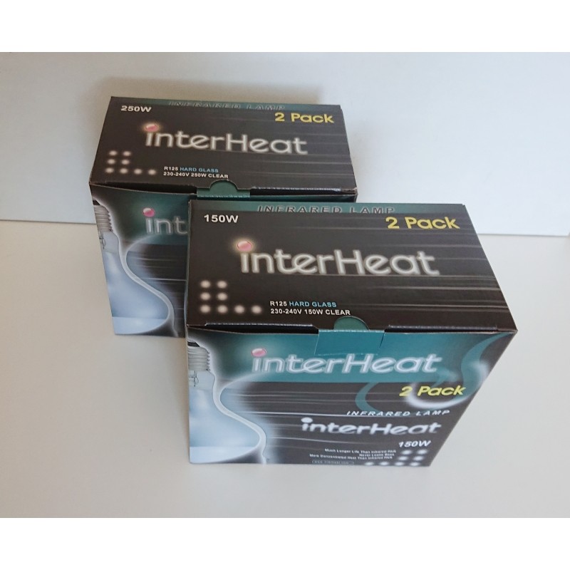 Infražárovka INTERHEAT čirá 250W, bal. 2ks odol. tvrzené sklo