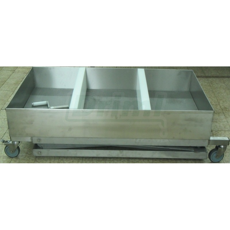 PL90P2 - Sýrařský předlisovací stůl s pojezdem  + 2x pantografický lis