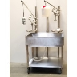 PL90P1- Sýrařský předlisovací stůl s pojezdem  + 1x pantografický lis