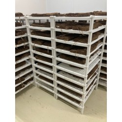 Plastová stohovatelná police 760 x 580 x 210 mm pro ukládání sýrů, masa ...