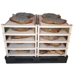 Plastová stohovatelná police 760 x 580 x 210 mm pro ukládání sýrů, masa ...