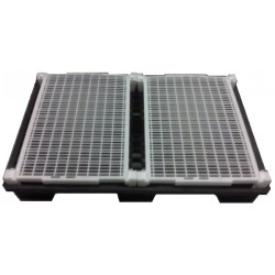 Plastová stohovatelná police 760 x 580 x 210 mm pro ukládání sýrů, masa ...