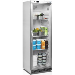 TEFCOLD UR 400 SG. 350 litrů. Prosklená nerezová chladicí vitrína skříňová
