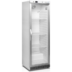 TEFCOLD UR 600 SG. Prosklená nerezová chladicí vitrína skříňová, užitných 570 litrů