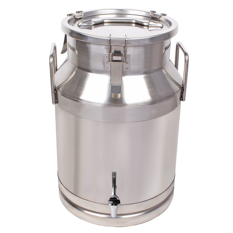 Přepravní nerezová konev s výpustí 30 l