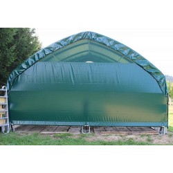 Mobilní plachtový přístřešek 6x6 m s větrací sítí a stěnami až na zem