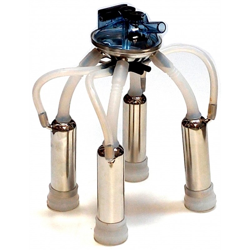 Asynchronní dojicí souprava silikon 25mm, nerez sběrač, nerezová pouzdra